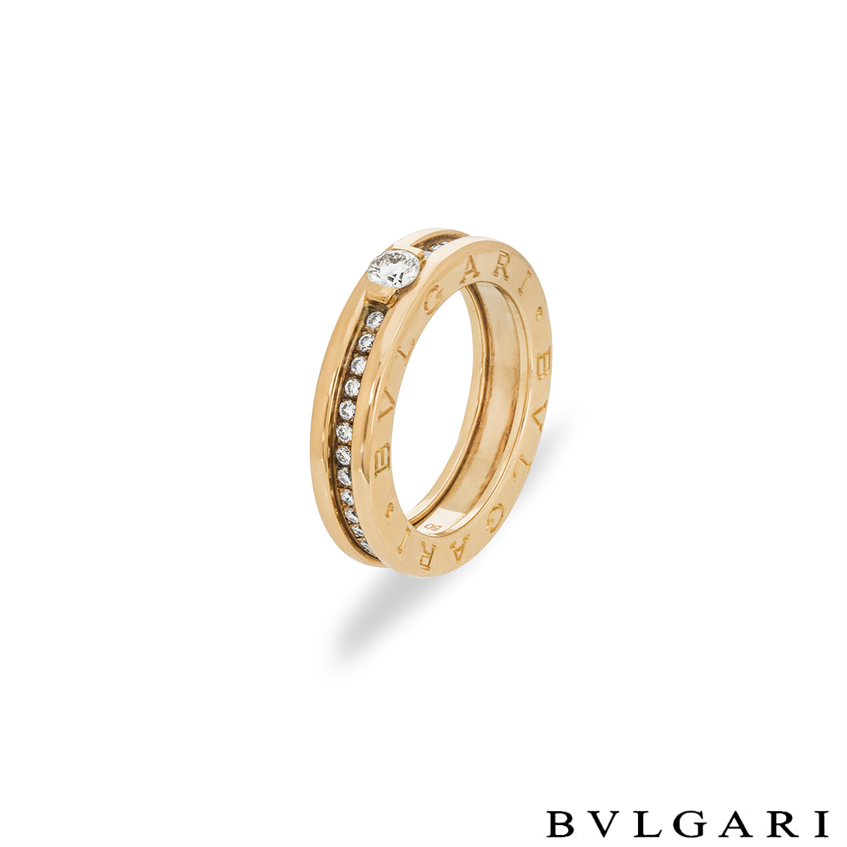 Bvlgari Yellow Gold Diamond B.Zero1 Ring 0.30ct F/VVS2 | Rich Diamonds